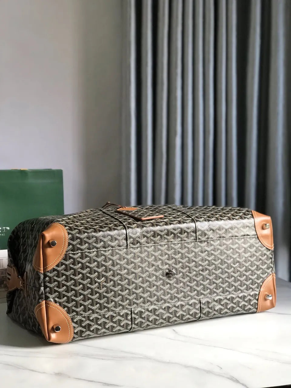 Goyard Brown Goyardine Weekender - Hình 4