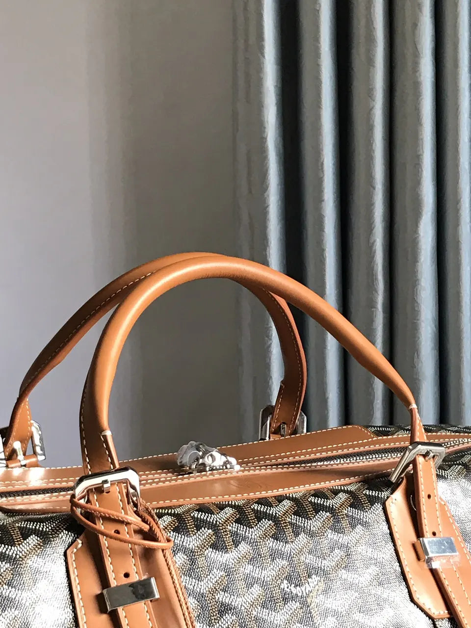 Goyard Brown Goyardine Weekender - Hình 5