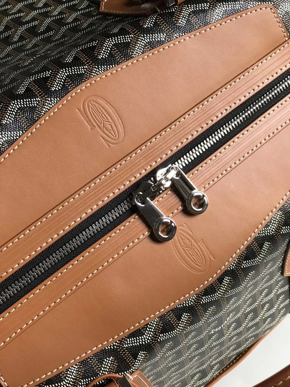 Goyard Brown Goyardine Weekender - Hình 6