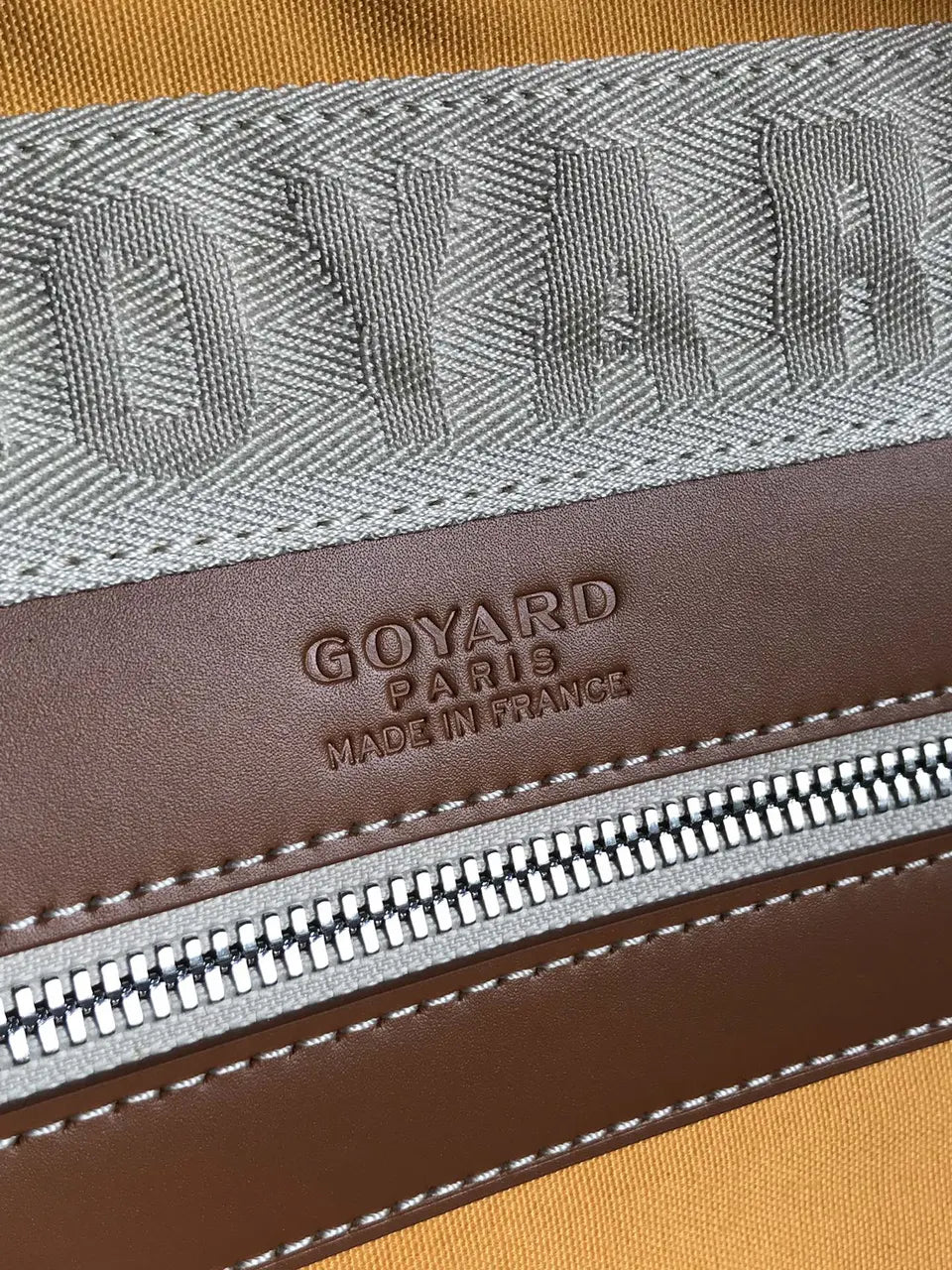 Goyard Brown Goyardine Weekender - Hình 9