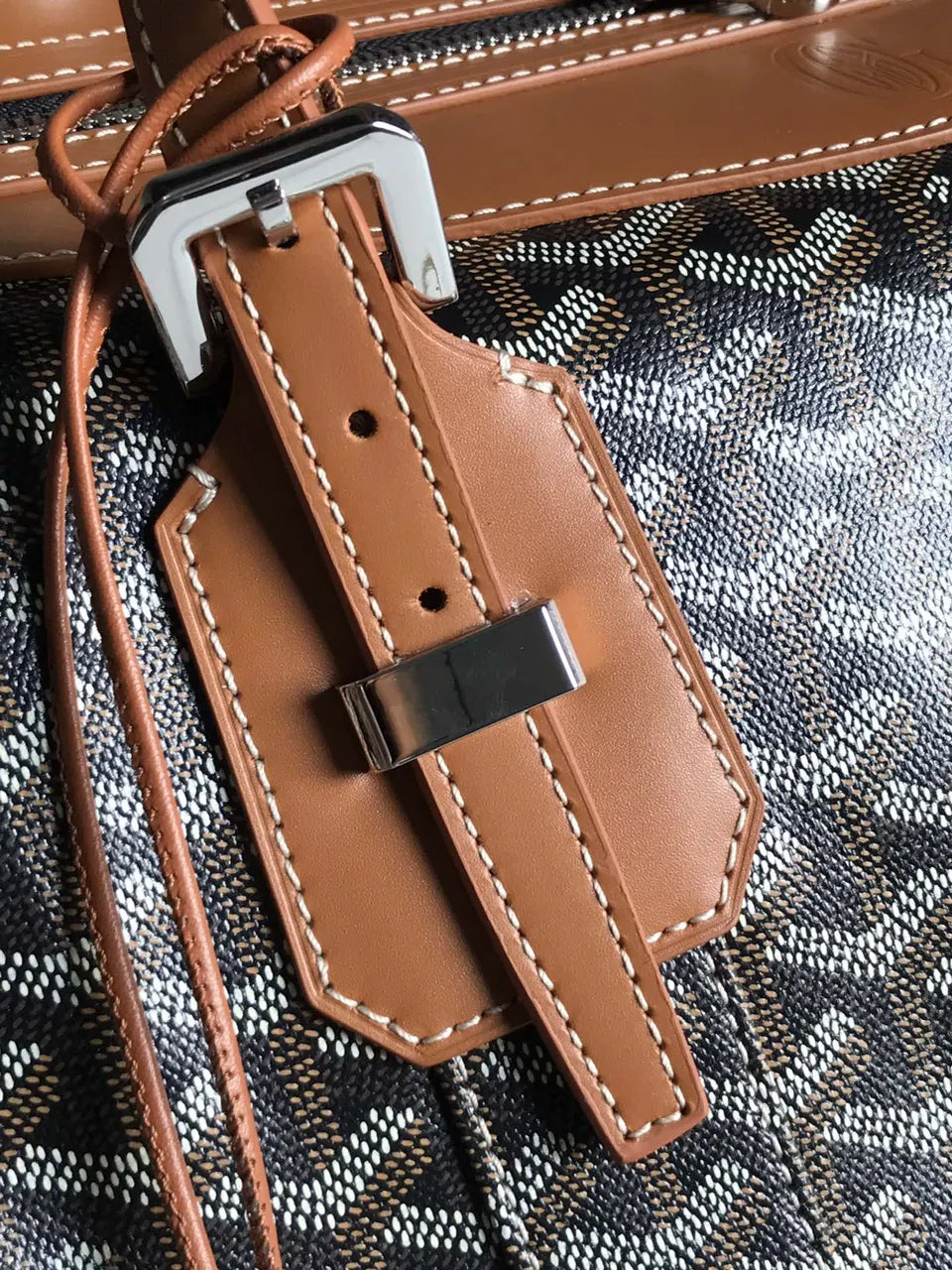 Goyard Brown Goyardine Weekender - Hình 7