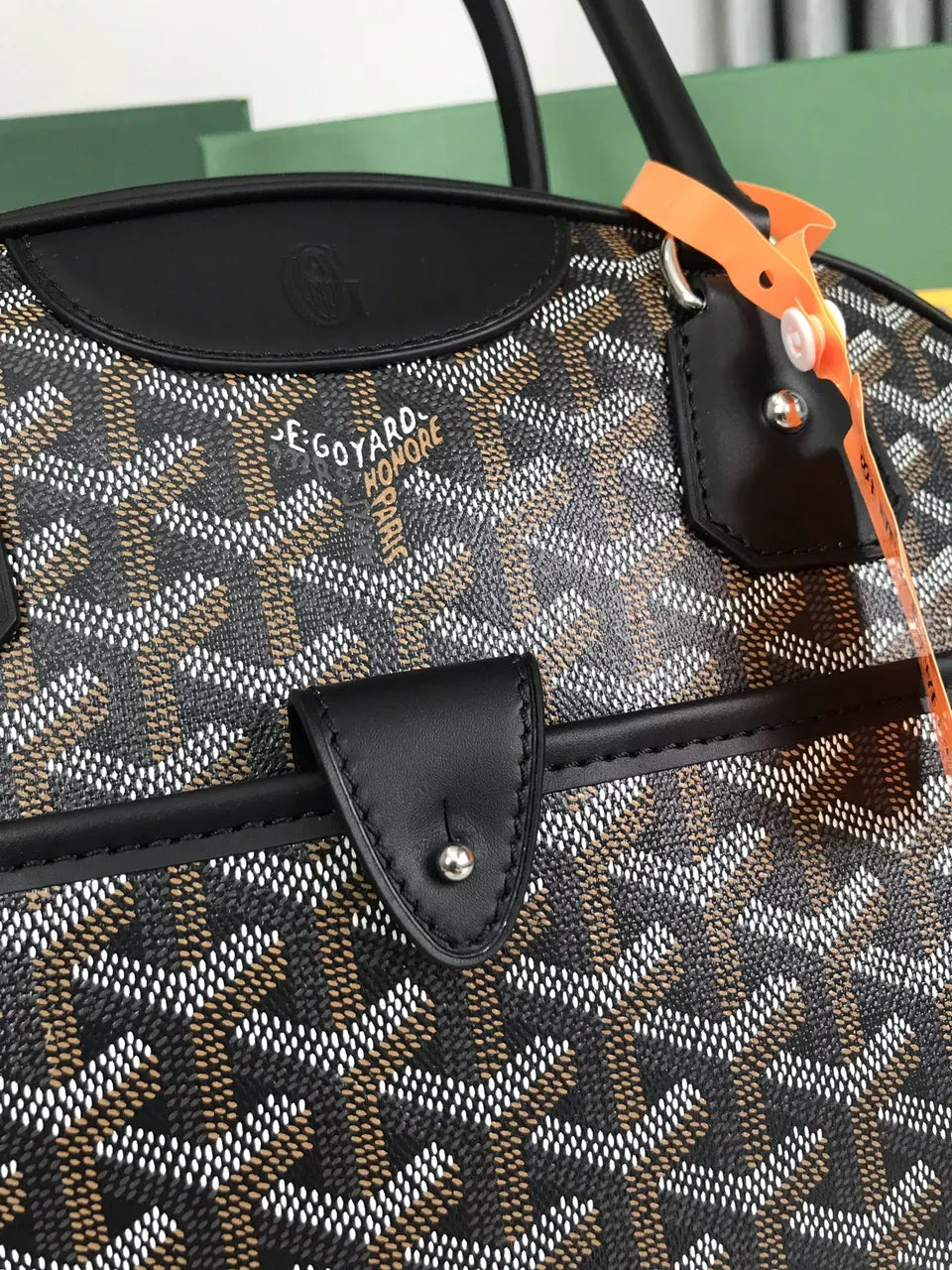 Goyard Black Trianon Bowling Bag - Hình 4