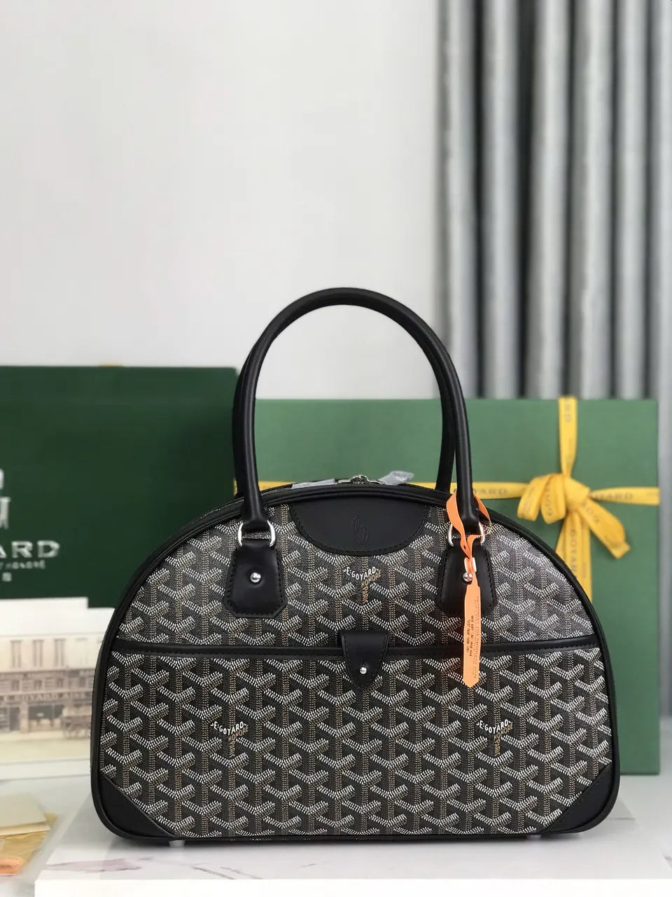 Goyard Black Trianon Bowling Bag
