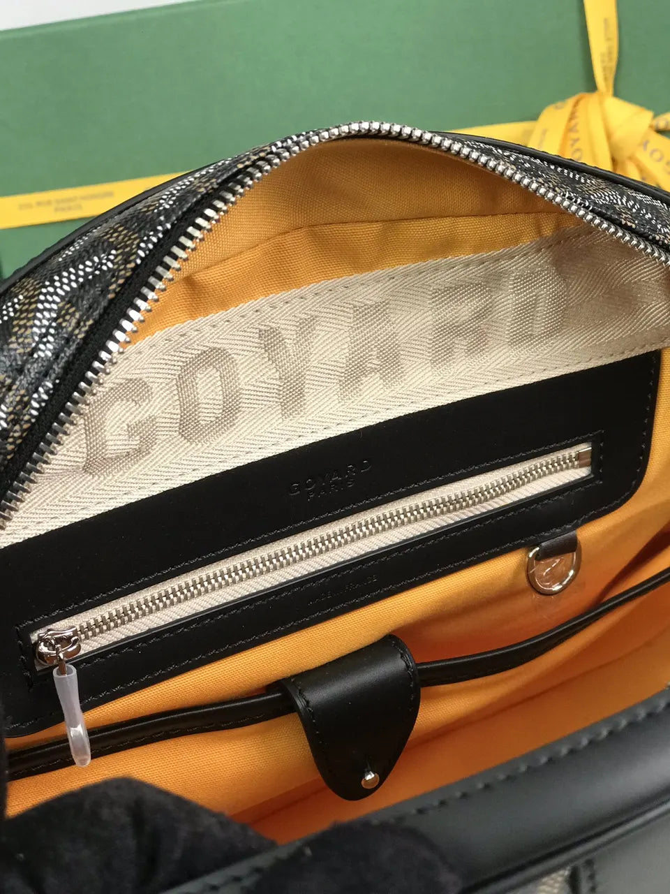 Goyard Black Trianon Bowling Bag - Hình 8