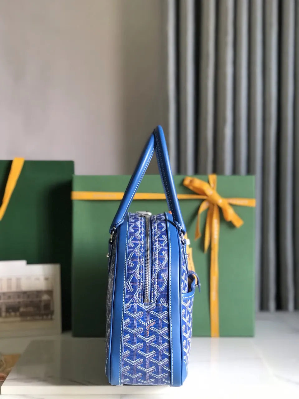 signature Goyard Blue Saigon Souple Bag