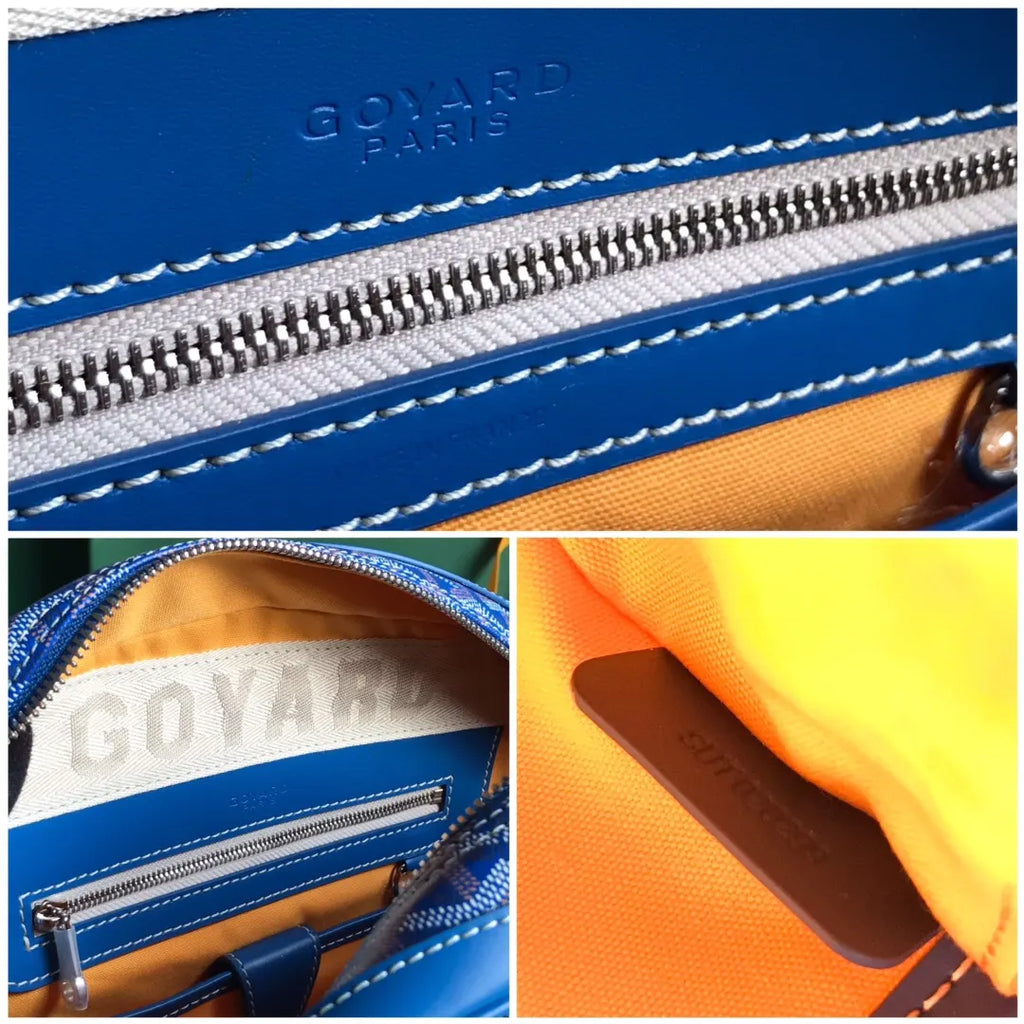signature Goyard Blue Saigon Souple Bag - Hình 7
