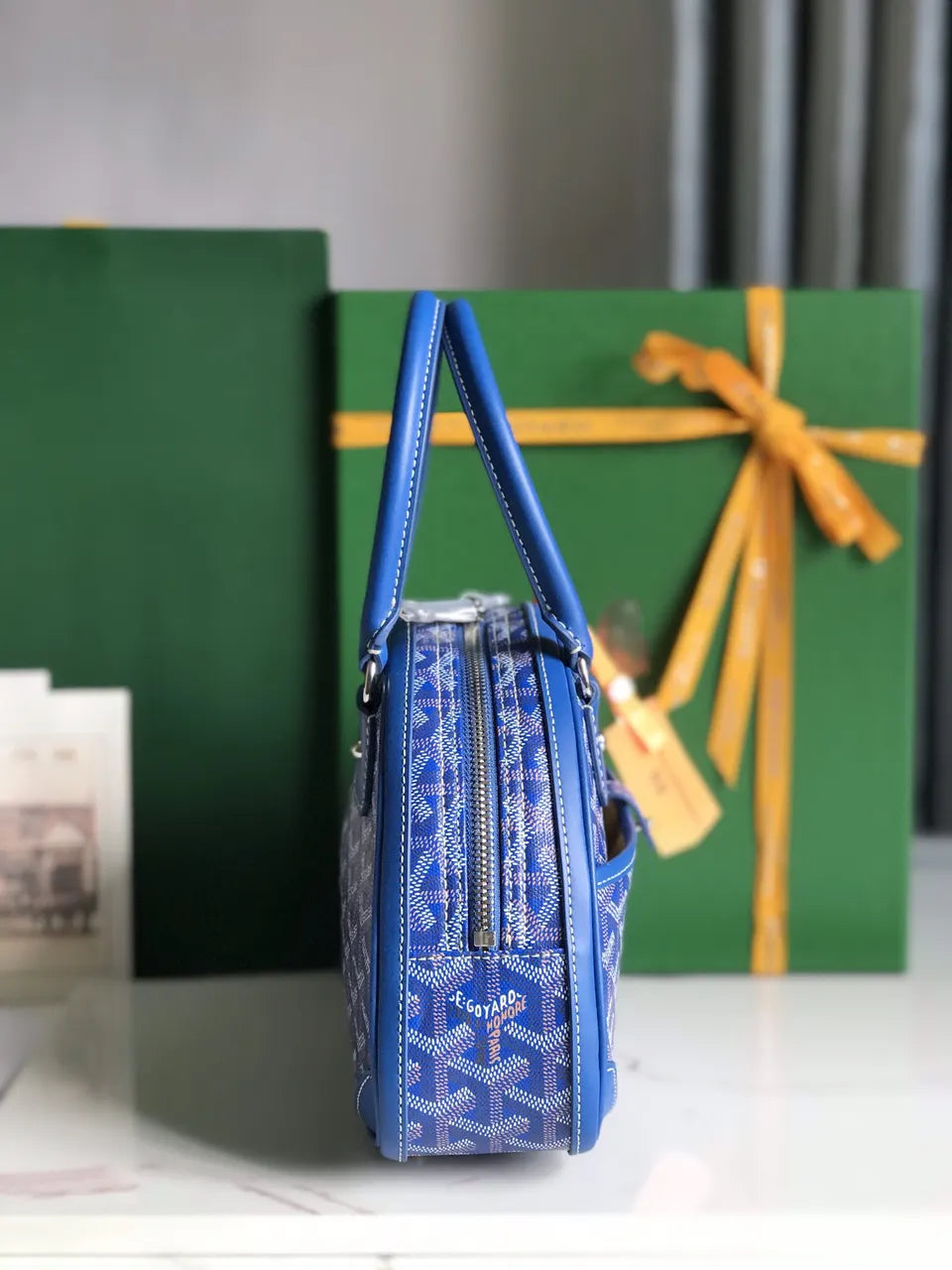 Goyard Blue Dome Bag - Hình 2