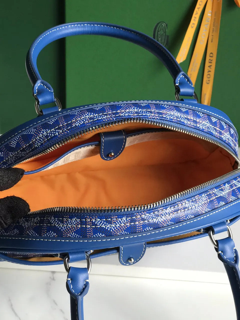 Goyard Blue Dome Bag - Hình 8