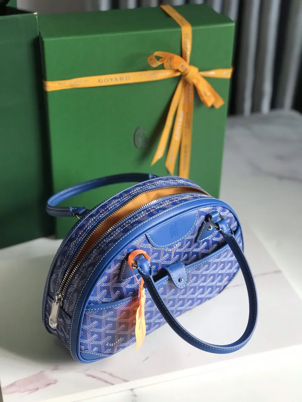 Goyard Blue Dome Bag - Hình 7