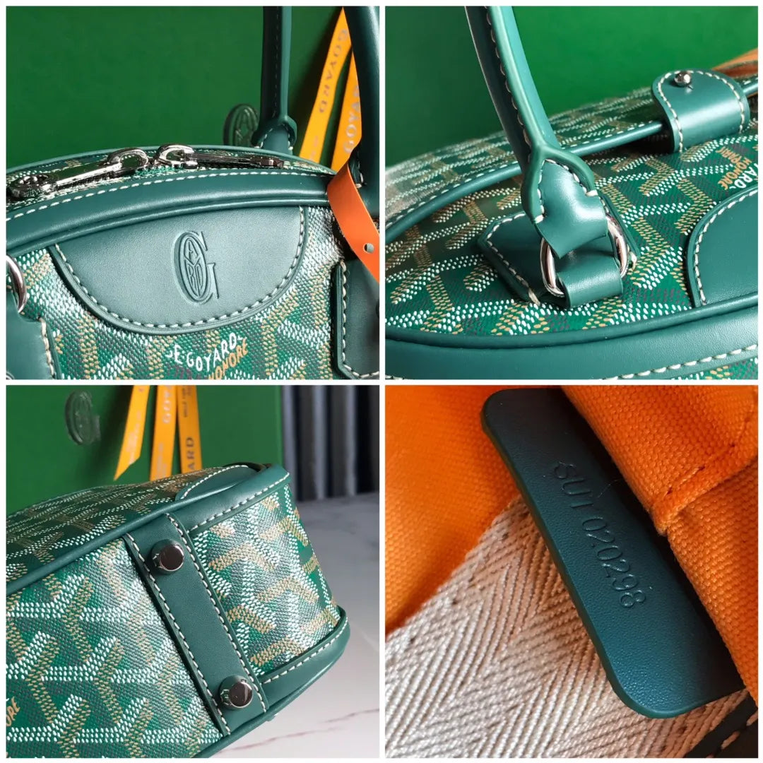 Goyard Emerald Green Bowling Bag - Hình 4