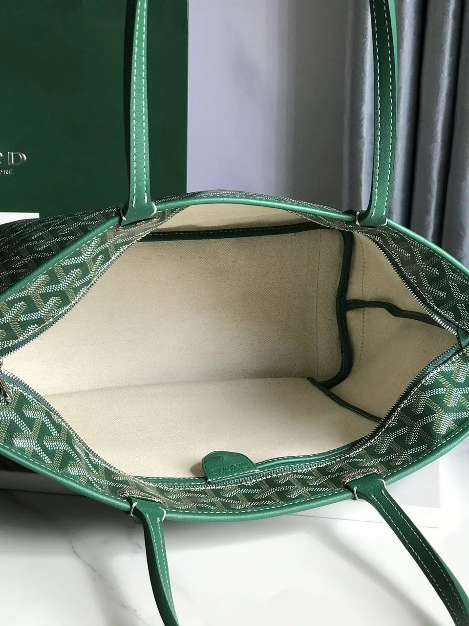 Goyard Green Saint Louis Tote - Hình 6