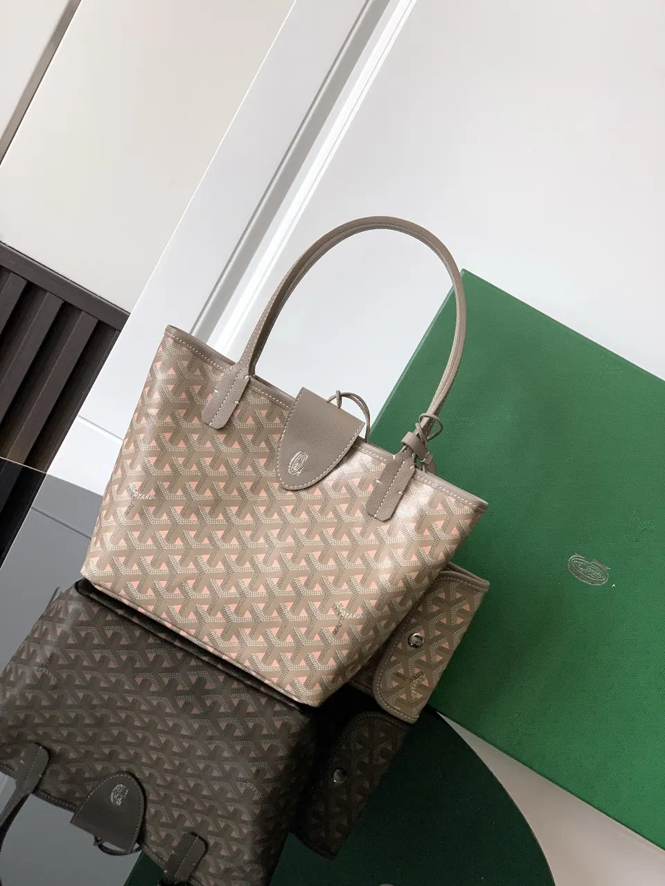 Goyard Taupe Anjou Reversible - Hình 3