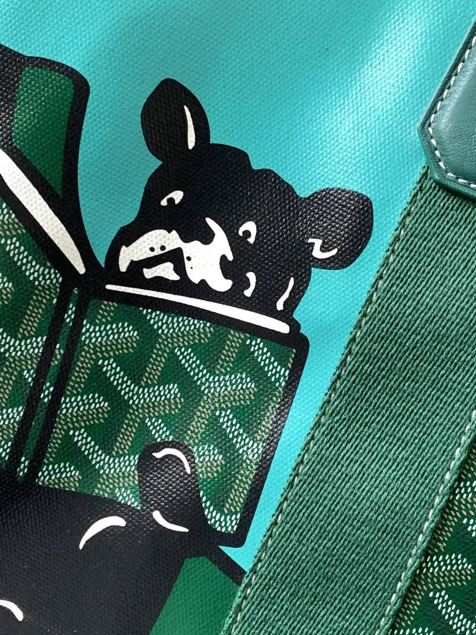Goyard Green Print Tote - Hình 4