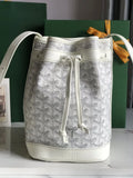 Goyard White Canvas Seau Bag