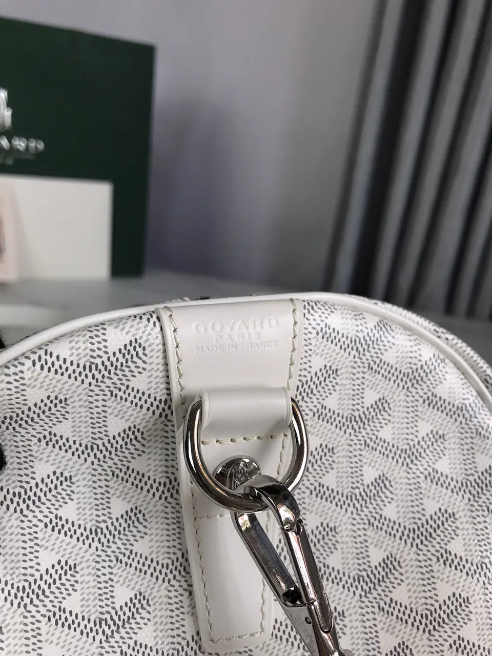 Goyard White Alpin Duffle Bag - Hình 7