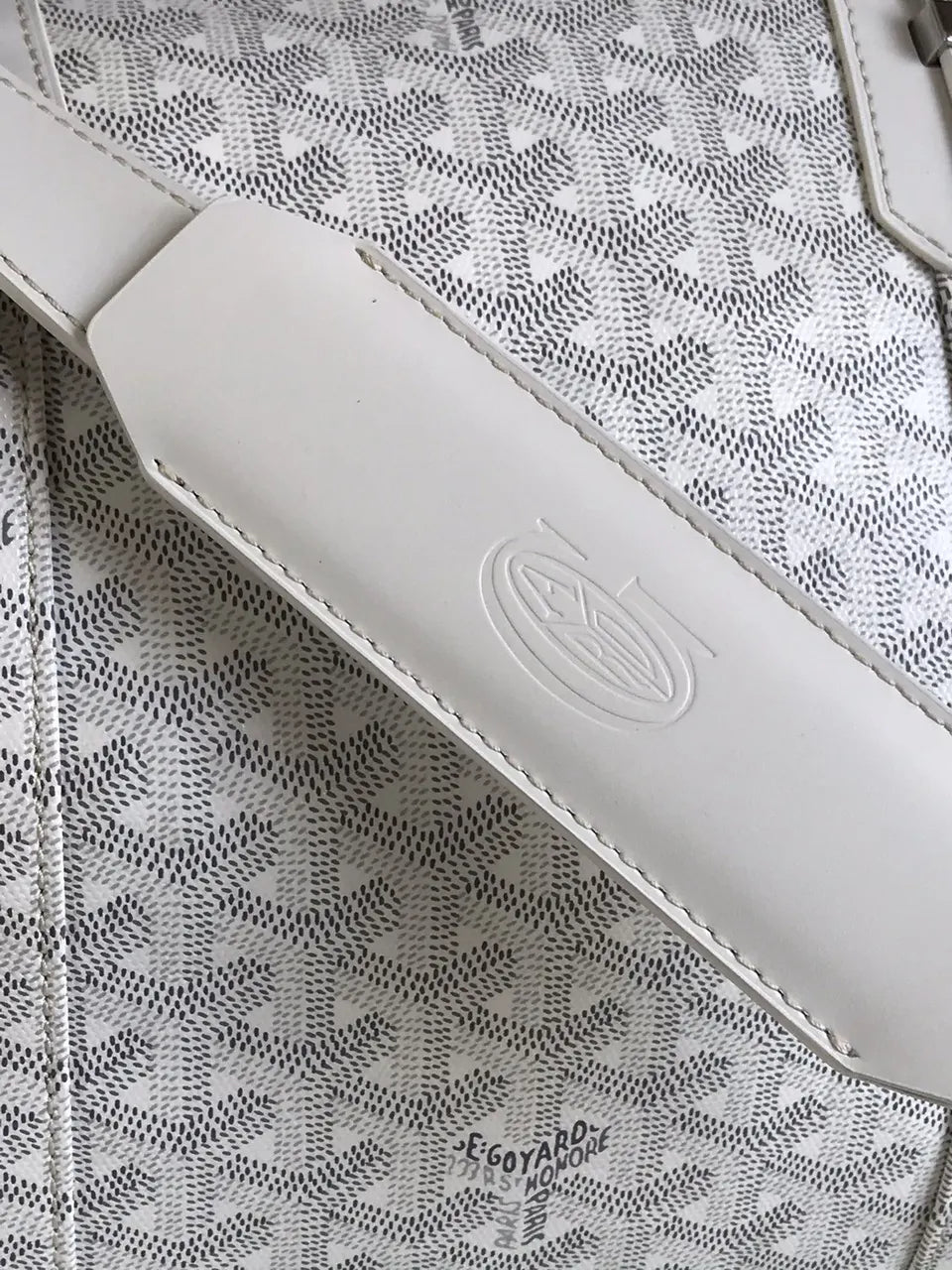 Goyard White Alpin Duffle Bag - Hình 5