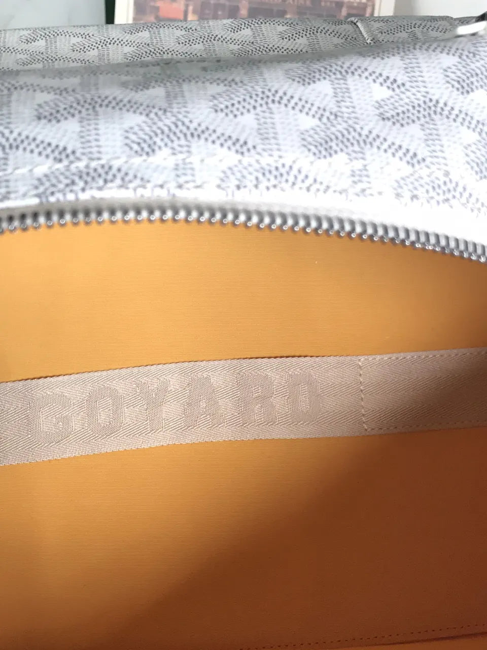 Goyard White Alpin Duffle Bag - Hình 6