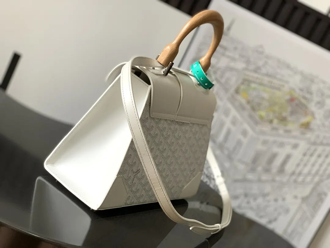 wooden Goyard White Saigon Structure Bag - Hình 2