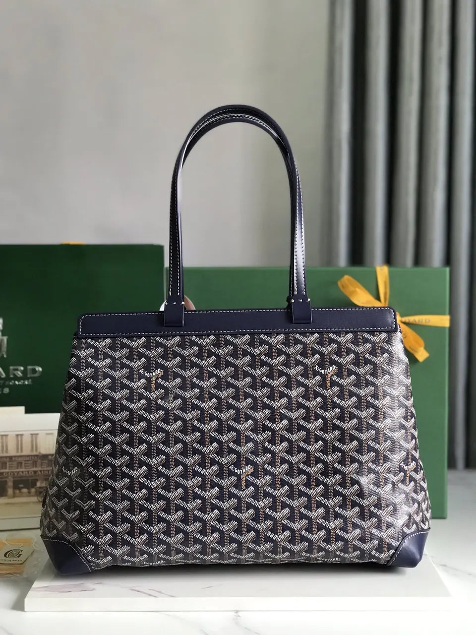 Goyard Navy Blue Comore Tote - Hình 3