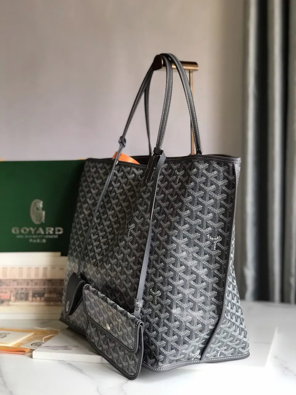 Goyard Gray Minaudiere Tote - Hình 2