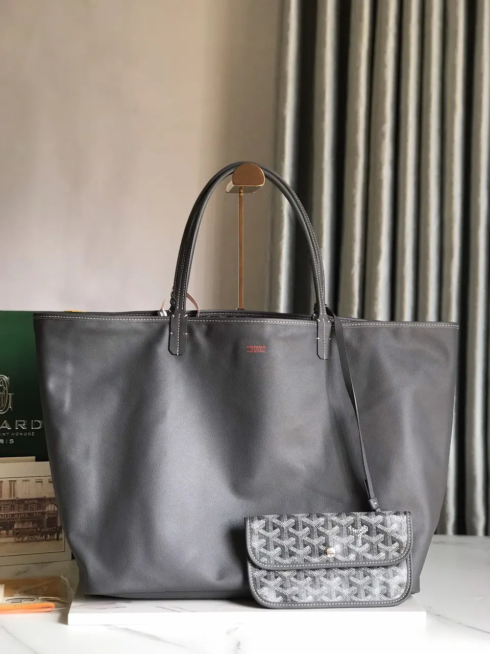 Goyard Gray Minaudiere Tote - Hình 7