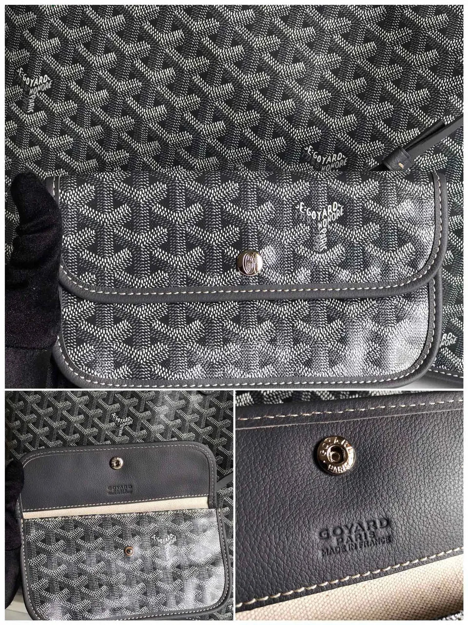 Goyard Gray Minaudiere Tote - Hình 8