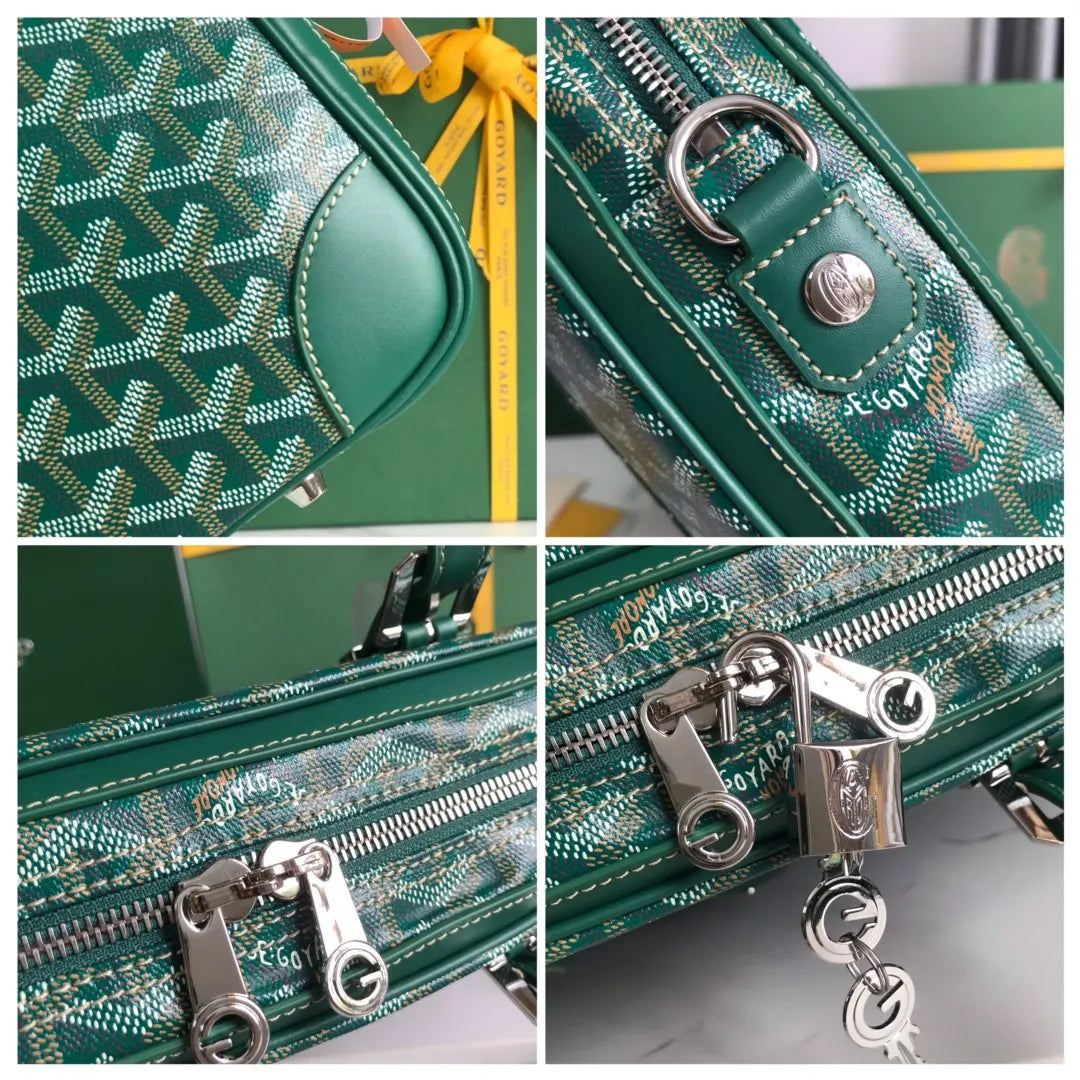 Goyard Green Saigon Briefcase - Hình 5