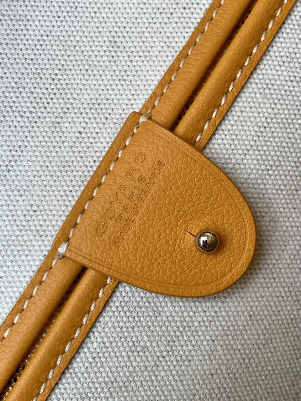 Goyard Yellow Goyardine Tote - Hình 9