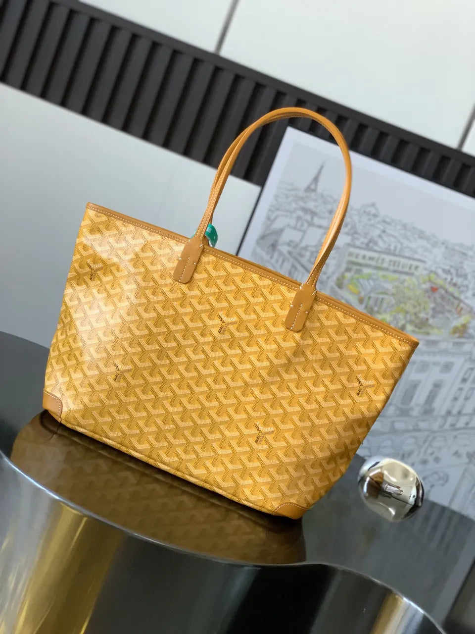 Goyard Yellow Goyardine Tote