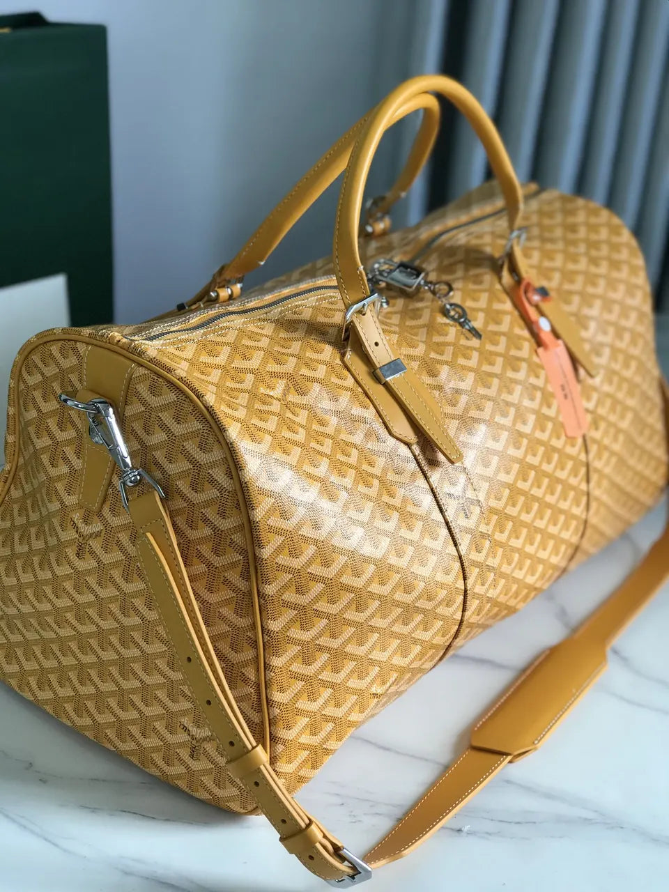 Goyard Mustard Yellow Duffle - Hình 4