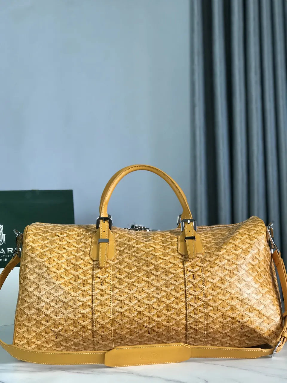 Goyard Mustard Yellow Duffle - Hình 2