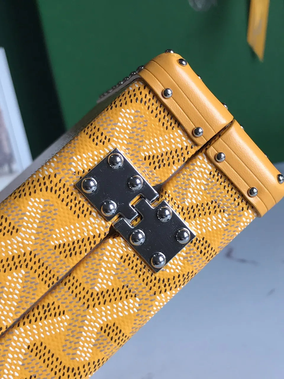 Goyard Gold Minaudiere Trunk Bag - Hình 6