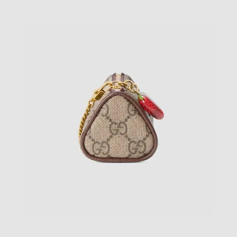 Gucci Coin Purse With Double G Strawberry 726253