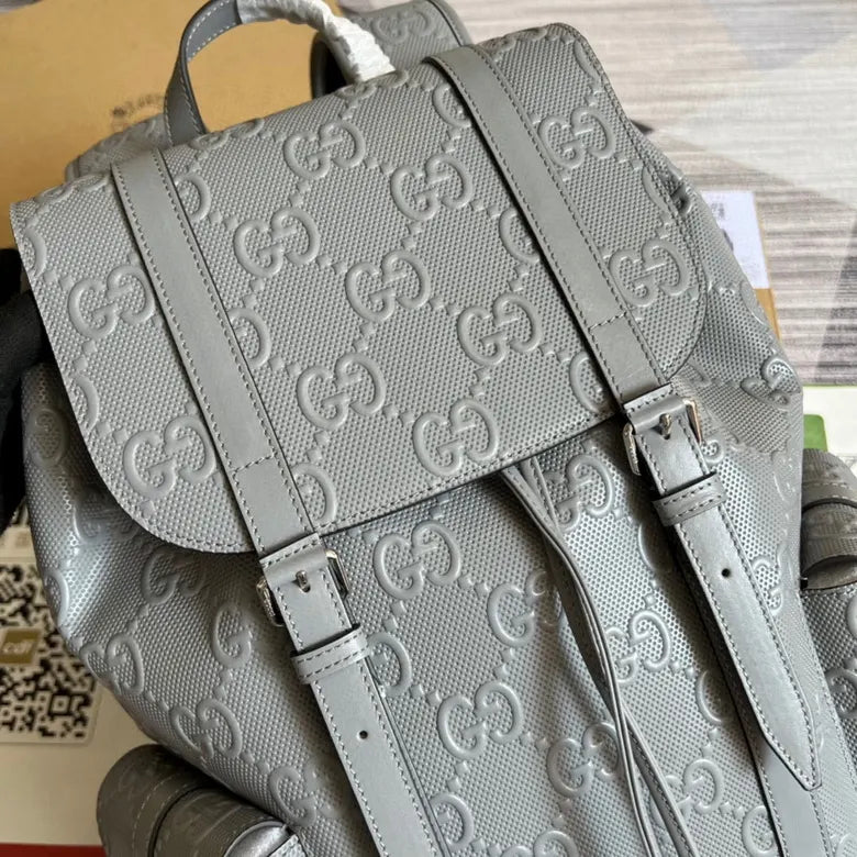 Gucci GG Embossed Backpack Grey 625770