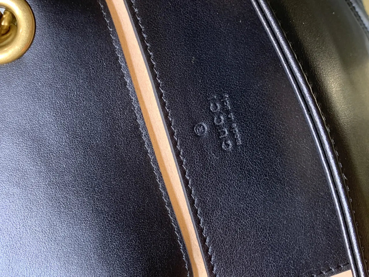 mini Gucci Black Chevron Bag - Hình 2