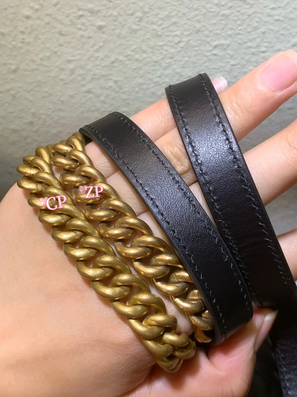 mini Gucci Black Chevron Bag - Hình 7