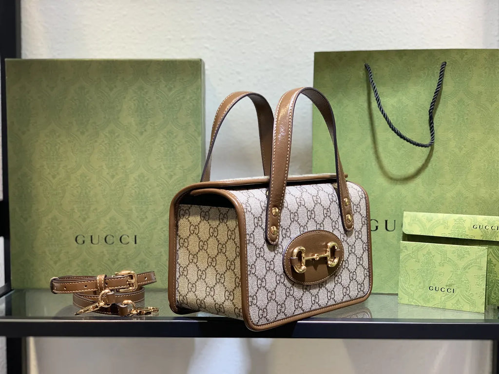 mini Gucci Beige GG Canvas Bag - Hình 14