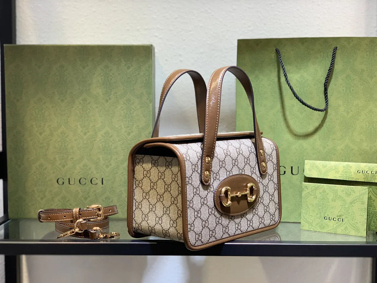 mini Gucci Beige GG Canvas Bag - Hình 14