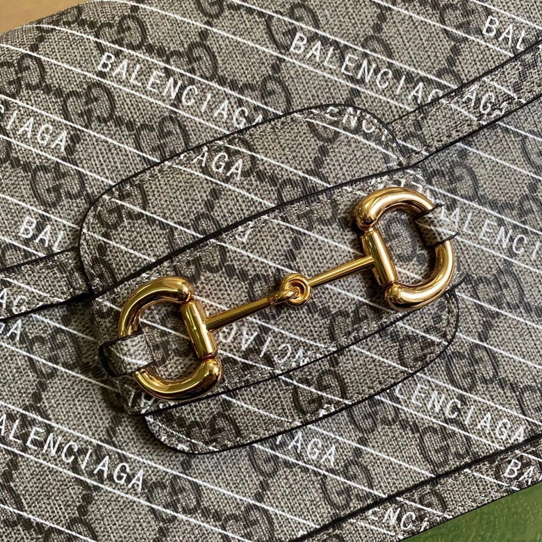 Gucci x Balenciaga The Hacker Project Small Gucci Horsebit 1955 Beige/Ebony