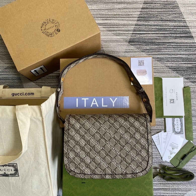 Gucci x Balenciaga The Hacker Project Small Gucci Horsebit 1955 Beige/Ebony