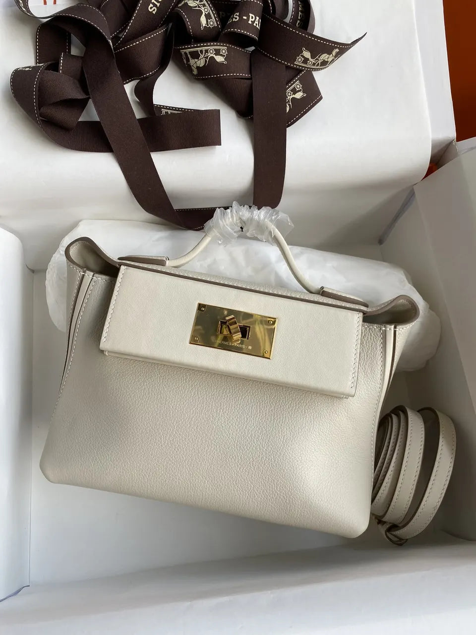 Hermès White Leather Kelly