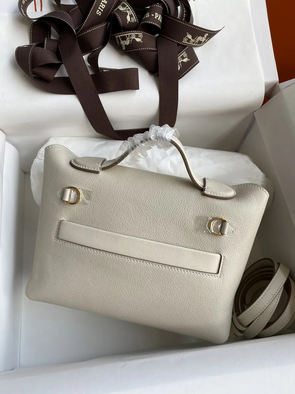 Hermès White Leather Kelly - Hình 2