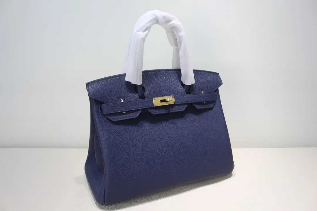 Hermès Blue Grain Leather Birkin - Hình 2