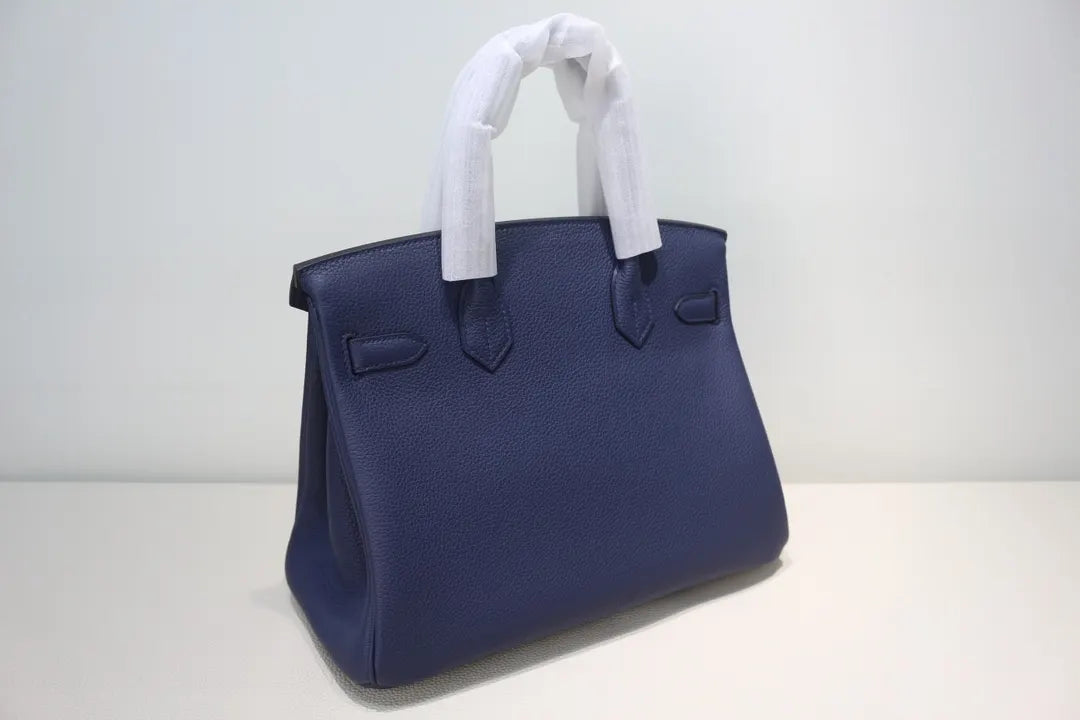 Hermès Blue Grain Leather Birkin - Hình 3