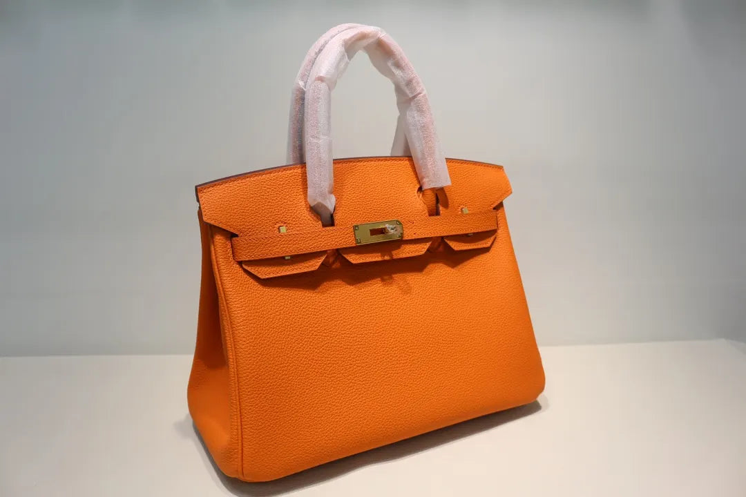 Hermès Orange Togo Birkin 30 - Hình 2