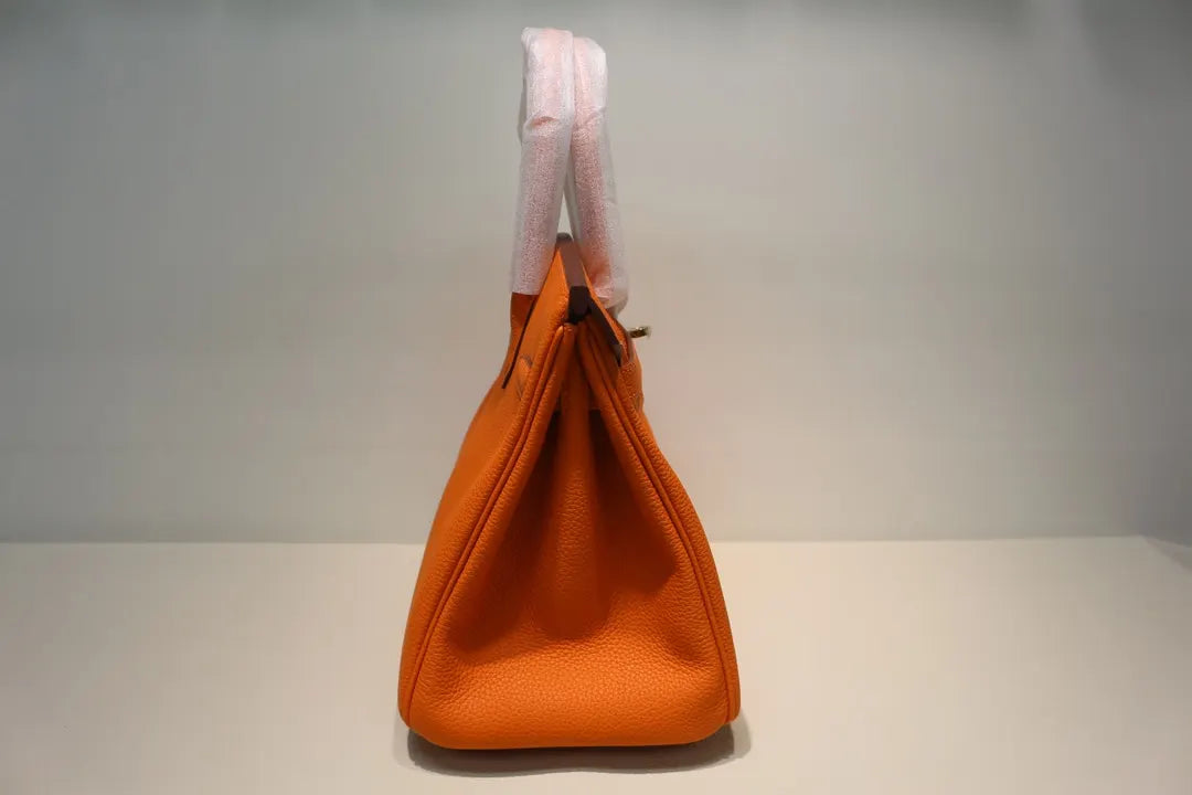 Hermès Orange Togo Birkin 30 - Hình 4
