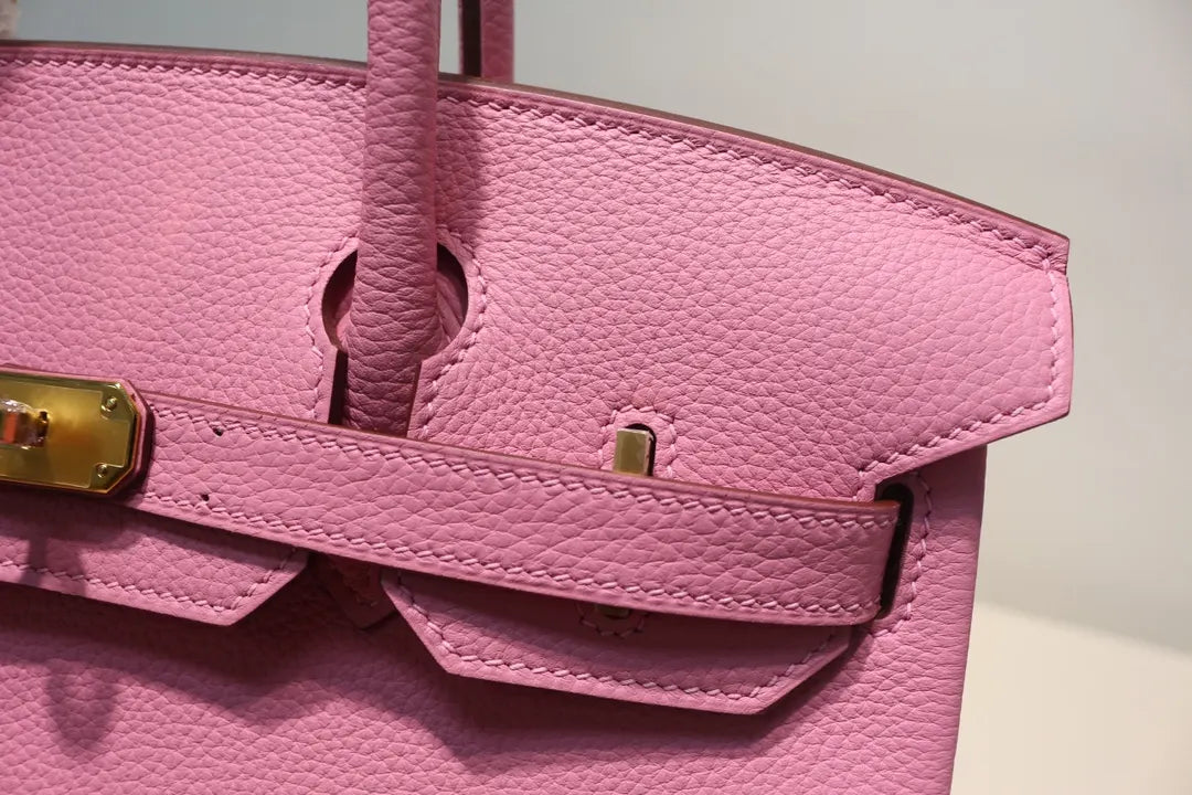 gold Hermès Bubblegum Pink Birkin - Hình 4