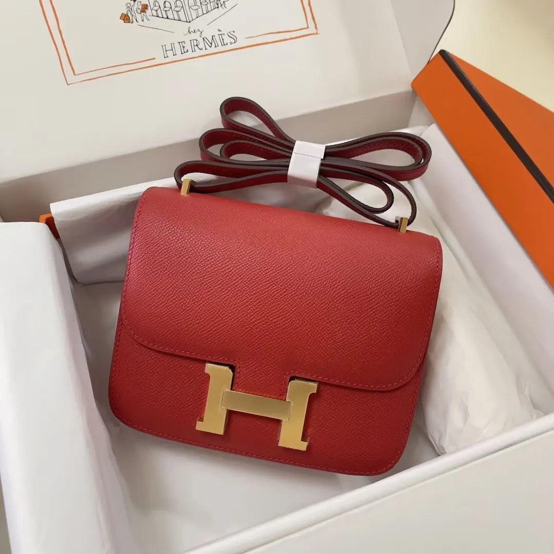 Hermès Rouge Casaque Mini Constance