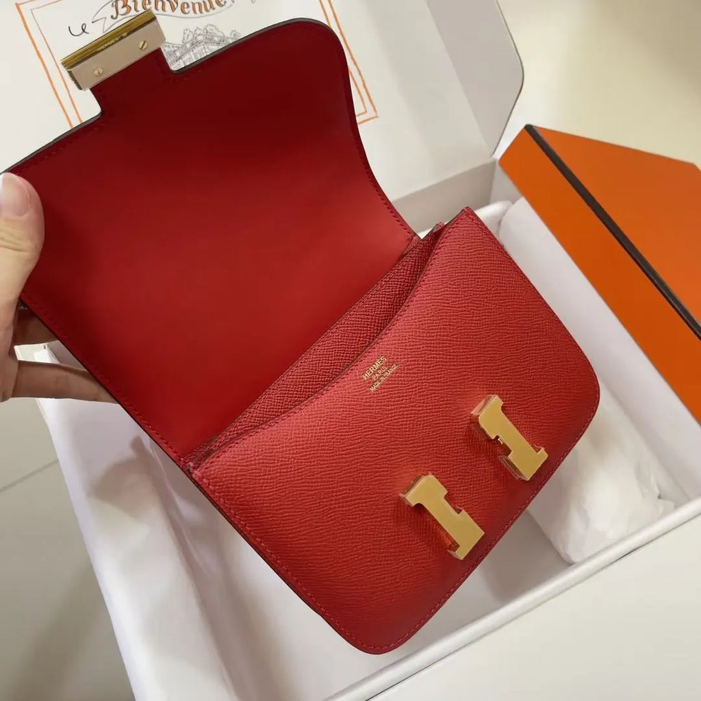 Hermès Rouge Casaque Mini Constance - Hình 5