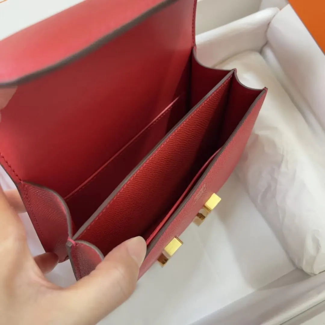 Hermès Rouge Casaque Mini Constance - Hình 6